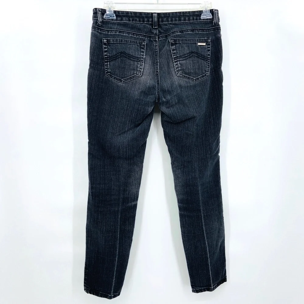 MICHAEL KORS Black Dark Wash Slim Denim Jeans Size 8